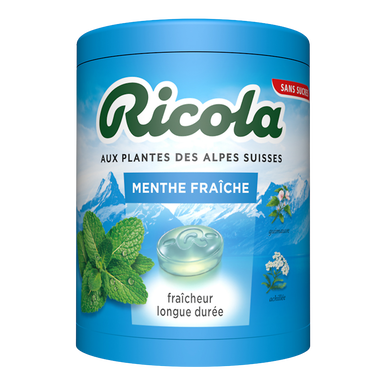 Bonbons menthe fraîche sans sucre RICOLA, boîte 100g