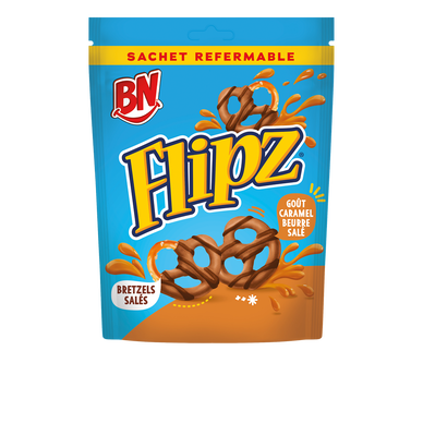 Bretzels enrobés saveur caramel beurre salé BN, 90g