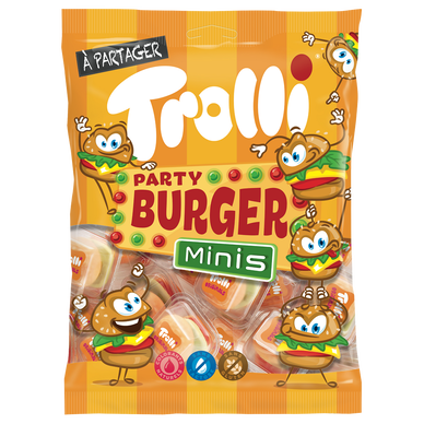 Bonbons Burger party, TROLLI, sachet 100g