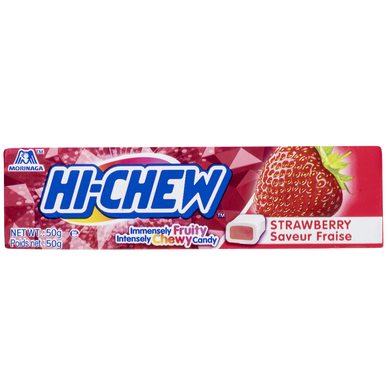 Bonbons à mâcher saveur fraise, HI-CHEW, boîte présentoir 15 étuis 50g