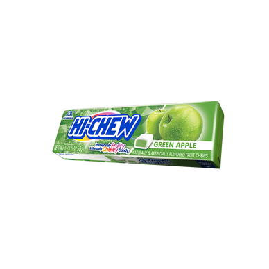 Bonbons à mâcher saveur pomme verte, HI-CHEW, boîte présentoir x15 étuis, 50g