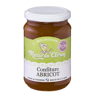 Confiture d'abricot MARIE DU CLERAY, pot de 350g