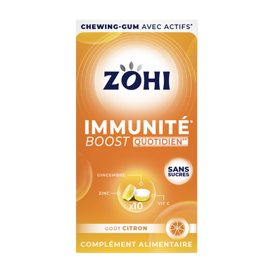 ZOHI complément alimentaire chewing gum immunité goût citron, étui 20g