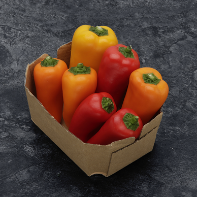 Mini poivrons tricolores - Barquette 200g