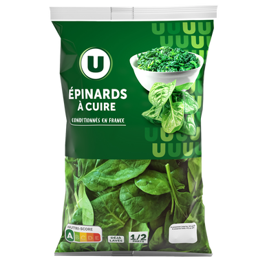 Epinard prêt à cuire - Sachet 300g