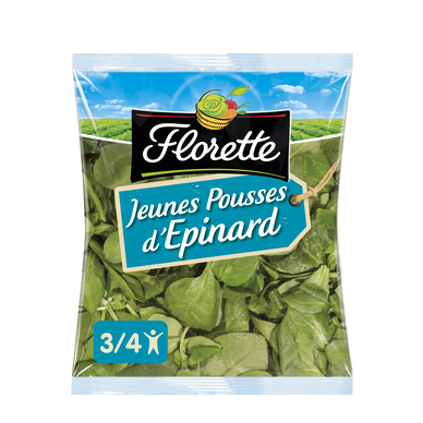 Jeunes pousses d'épinard, FLORETTE, sachet, 100g