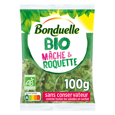 Mâche et Roquette bio Bonduelle - Sachet 100g