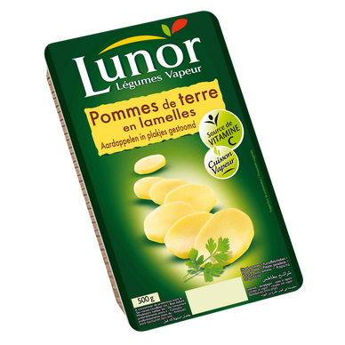 Pomme de terre en lamelle cuite vapeur Lunor - Sous vide 500g