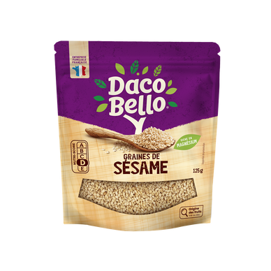 Graines de sésame décortiquées DACO BELLO - Sachet refermable 125g