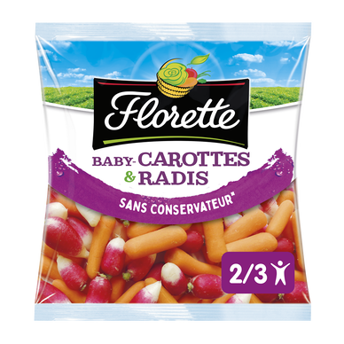 Baby carottes et radis - Florette - Sachet 200g