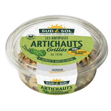 Antipasti Artichauts Grillés, 125g, SUD&SOL
