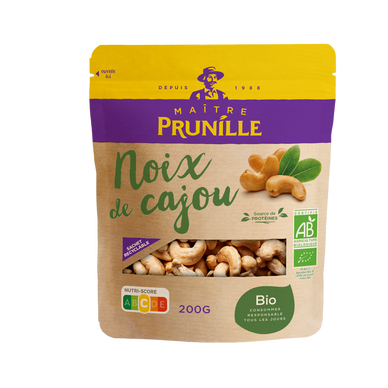 Noix de cajou bio décortiquée crue Maître Prunille - Sachet 200g