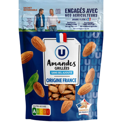Amandes grillées, sachet 125g