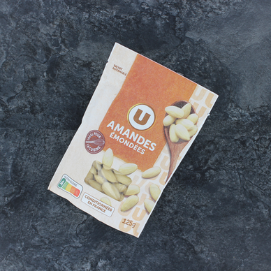 Amandes émondées, sachet, 125g