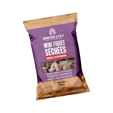 Mini figues sèches, BROUSSE&FILS, sachet 500g