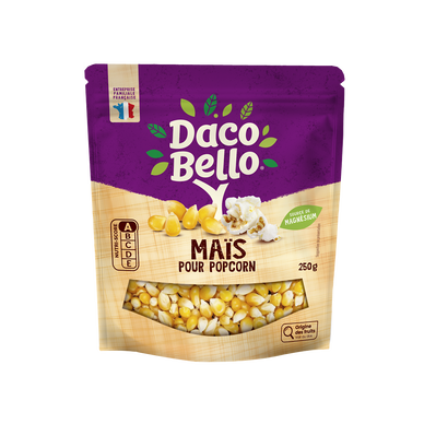 Maïs à éclater DACO BELLO - Sachet refermable 250g