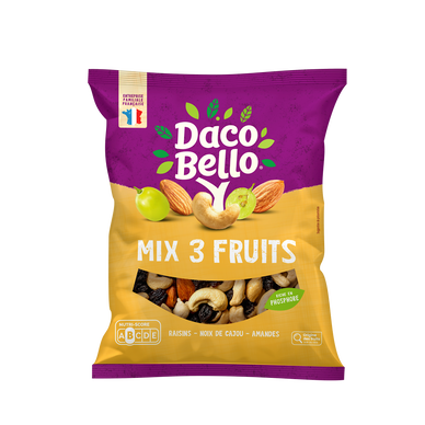 Mélange de 3 Fruits secs DACO BELLO - Sachet 400g