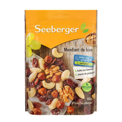 Mélange de graines et fruits Mendiant de luxe, Seeberger, sachet 150g