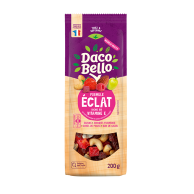 Mélange de fruits secs et graines "Formule Eclat" Daco Bello - Sachet200g