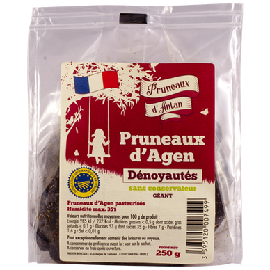 Pruneau d'Agen dénoyauté, IGP, MAISON ROUCADIL,  Sachet 250g