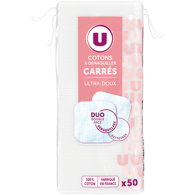 Coton carré douceur  x50