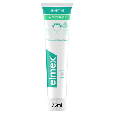 Dentifrice sensitive haleine fraiche 0 colorant ELMEX - tube 75ml