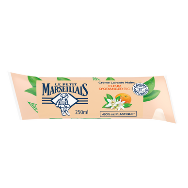 Recharge crème lavante mains fleur oranger bio LE PETIT MARSEILLAIS 250mL