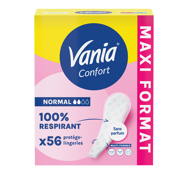 Protège-slips confort multiformes sans parfum VANIA x56