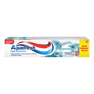 Dentifrice triple protection blancheur AQUAFRESH 125ml