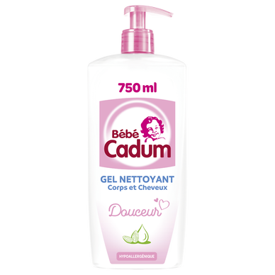 Gel nettoyant douceur hypoallergénique corps cheveux CADUM - flacon 750ml