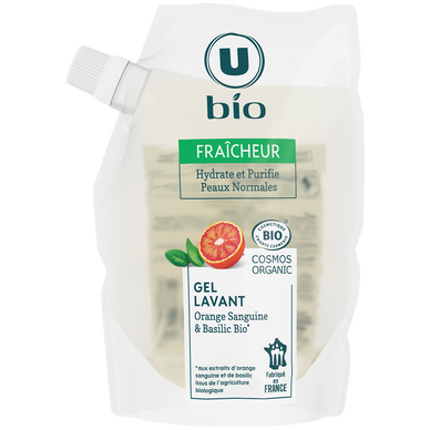 Gel lavant bio orange sanguine basilic recharge 500ml