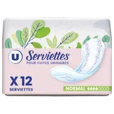 Serviettes incontinence normal pour fuites urinaires, x12