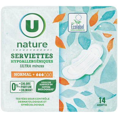 Serviettes hygiéniques ultra minces normal + x14