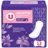 Serviettes incontinence maxi nuit  x12
