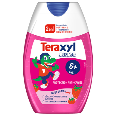 Dentifrice 2en1 TERAXYL junior 6 ans et + fraise 75ml