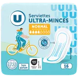 Serviettes hygiéniques ultra mince normale pliées x16