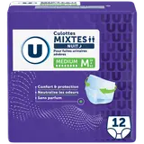 Culottes incontinence mixtes de nuit pour adulte - Taille M - x12