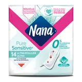 Serviettes hygiéniques pure sensitive normal 0% allergène NANA, x14