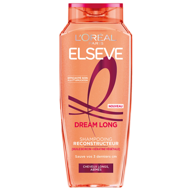 Shampoing Reconstructeur Kératine Huile de Ricin ELSEVE DREAM LONG -250 ml