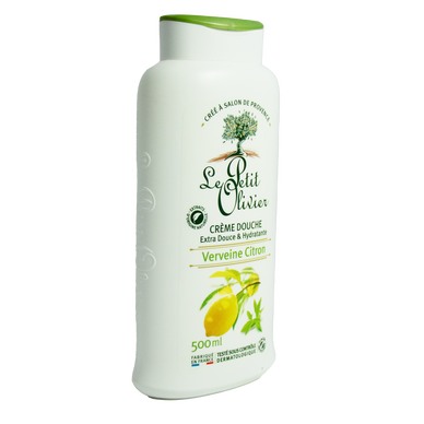 Crème de douche à la verveine et citron LE PETIT OLIVIER, flacon de 500ml
