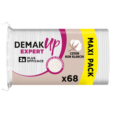 Disques à démaquiller expert ovales DEMAK'UP, sachet x68