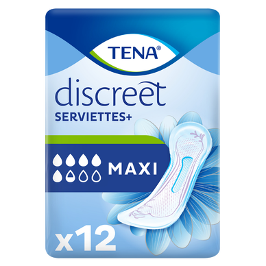 Serviettes incontinence maxi TENA LADY, x12