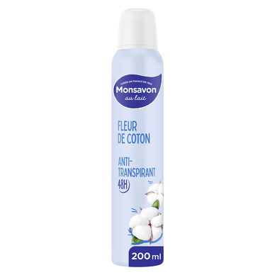 Déodorant lait et coton MONSAVON, 200ml