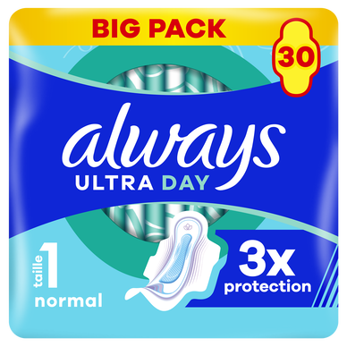 Serviettes ultra normal plus ALWAYS taille 1 ailettes x30