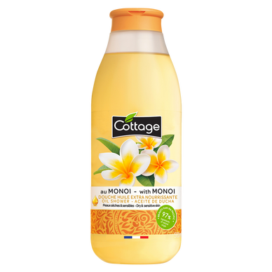 Huile de douche extra nourrissante au monoï COTTAGE, 560ml