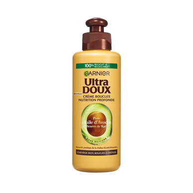 Soin cheveux nourrissant cheveux bouclés à frisés ULTRA DOUX - flacon200 ml