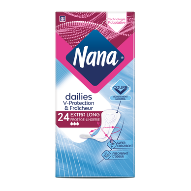 Protège-slip extra long NANA, sachet de 24