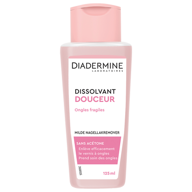 Dissolvant douceur ongles fragiles & sensibles DIADERMINE, flacon de 125ml
