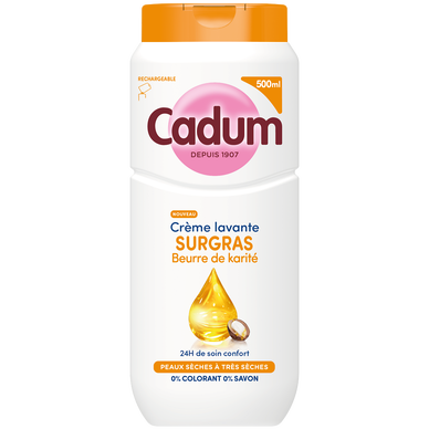 Crème lavante CADUM surgras beurre de karité 500mL