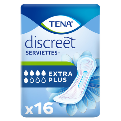 Serviettes incontinence discreet extra plus TENA LADY, x16